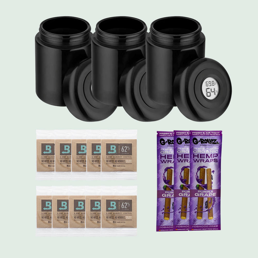 Humidor Bundle "Ready to Store" - Gift Set for Home Growers