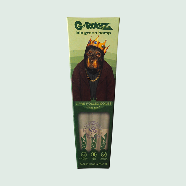 G-ROLLZ - ​​Pack de 3 Conos Preenrollados de Cáñamo Verde 