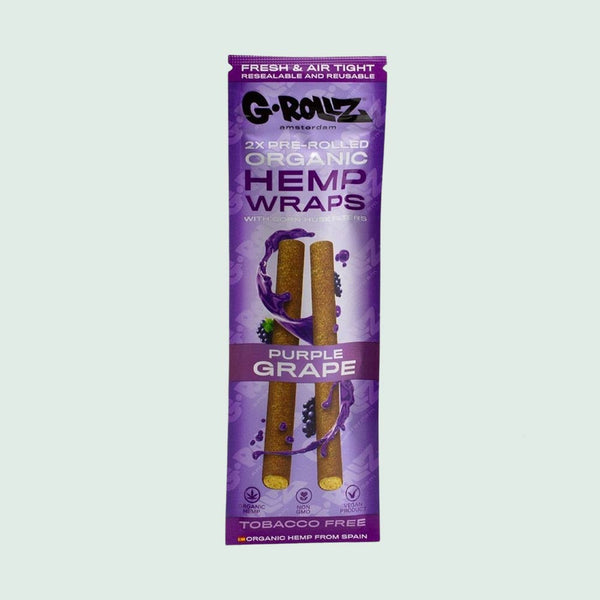 G-ROLLZ - ​​​​Pack de 2 envolturas de cáñamo y filtros de cáscara de maíz preenrollados